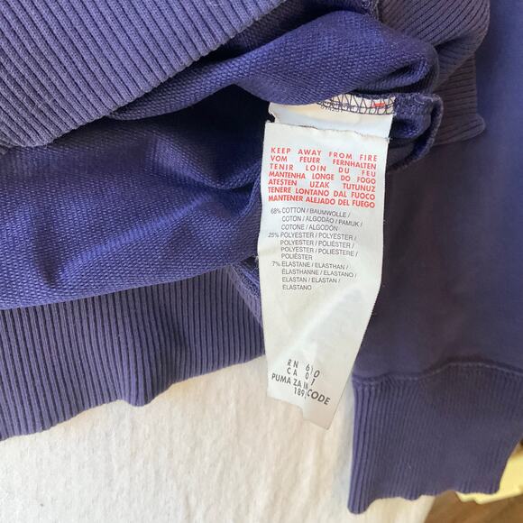 PUMA Women Long Sleeve Crewneck Sweatshirt Size M, Purple - Picture 6 of 8